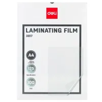 Folie pentru laminare DELI DLE3817 , A4 photo 2