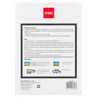 Folie pentru laminare DELI DLE3817 , A4 photo 4