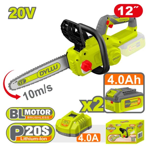 Fierăstrău cu lanţ DYLLU DTCLP5121 Cu acumulator/ Green photo 2