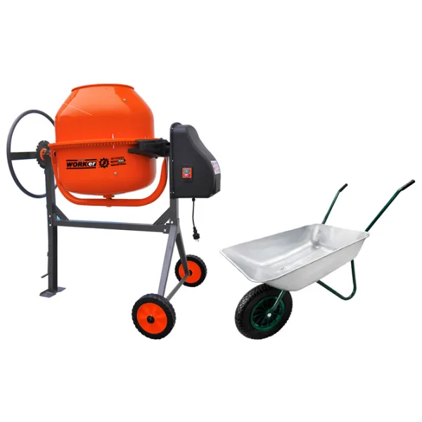Betonieră Technoworker VOR83186 200l 1350 W / Orange photo 1