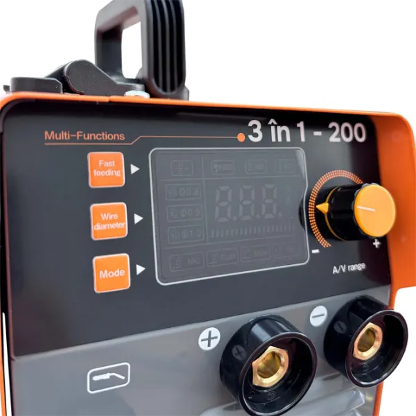 Aparat de sudat Technoworker 3 in 1 200 240 V semiautomat (MIG/MAG), cu electrod (MMA), cu gaz inert (TIG) / Orange photo 2