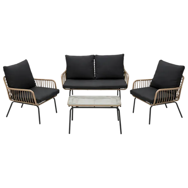 Set mobilă grădină Waltz COMOD Ratan artificial / Ratan artificial / Rattan artificial / Black photo 1