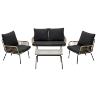 Set mobilă grădină Waltz COMOD Ratan artificial / Ratan artificial / Rattan artificial / Black