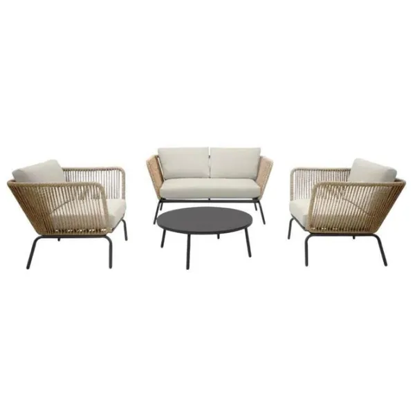 Set mobilă grădină Waltz Bordeaux Ratan artificial / Ratan artificial / Rattan artificial / Beige photo 1