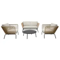 Set mobilă grădină Waltz Bordeaux Ratan artificial / Ratan artificial / Rattan artificial / Beige