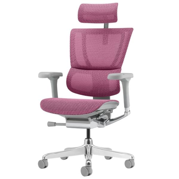 Офисное кресло ART Mirus IOO Elite 2 Акриловая сетка/ Розовый Серый photo 1