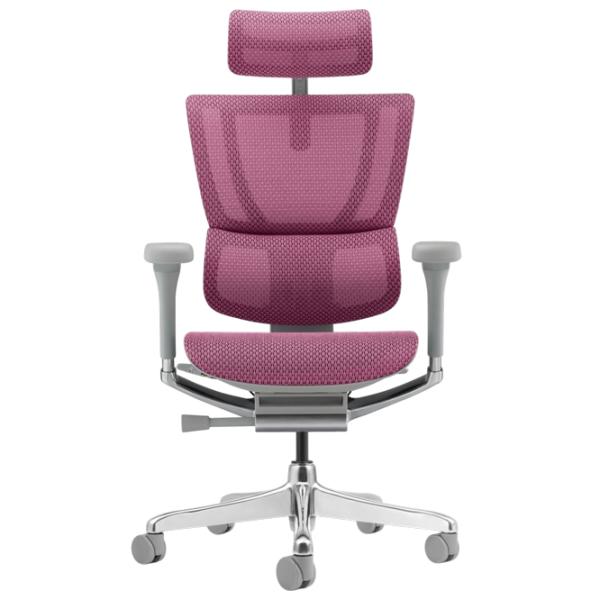 Офисное кресло ART Mirus IOO Elite 2 Акриловая сетка/ Розовый Серый photo 2