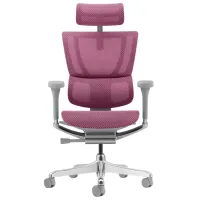 Офисное кресло ART Mirus IOO Elite 2 Акриловая сетка/ Розовый Серый photo 2