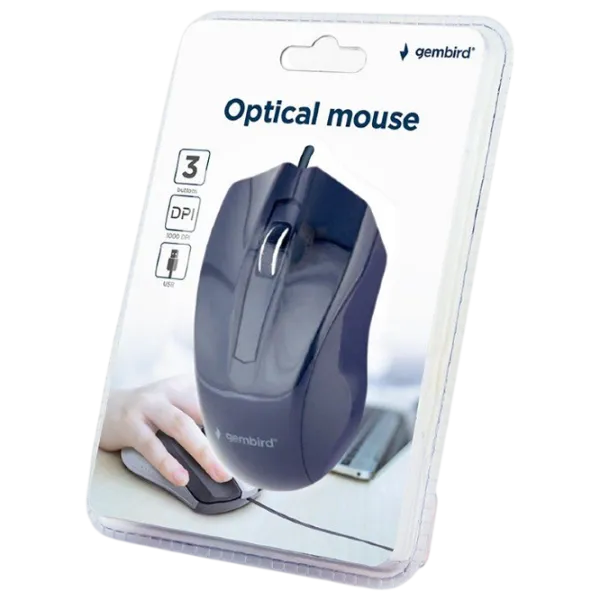 Mouse Gembird MUS-3B-01 Black photo 3