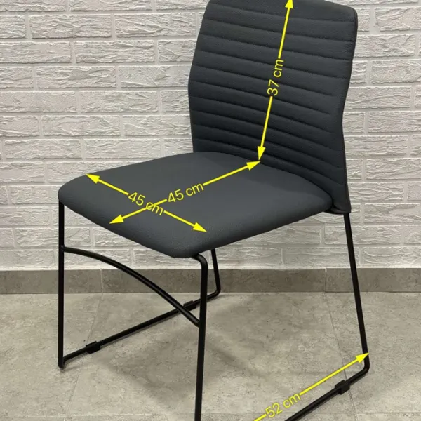 Fotoliu de birou ART Stool Porter PVC/ Dark Gray Black photo 5