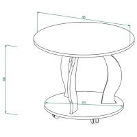 Măsuță de cafea ML-Mobila МЛ -3 Stejar Sonoma photo 2