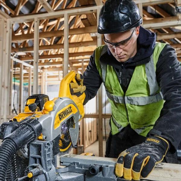 Fierăstrău pentru tăieri înclinate Dewalt DCS777N 216 mm / Yellow photo 5