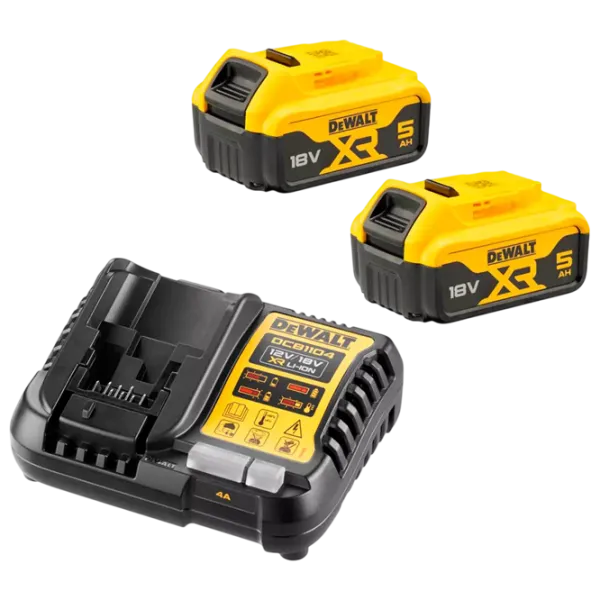 Комплект из аккумулятора и зарядного устройства Dewalt DCB1104P2 Li-Ion / 5 Ач / 18 V photo 1