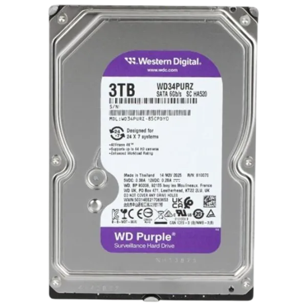HDD Western Digital WD34PURZ 3 TB  / Purple photo 1