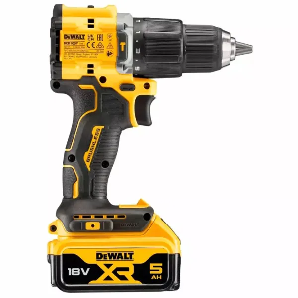 Mașină de găurit și înșurubat Dewalt DCD100YP2-QW 450 rot/min photo 4