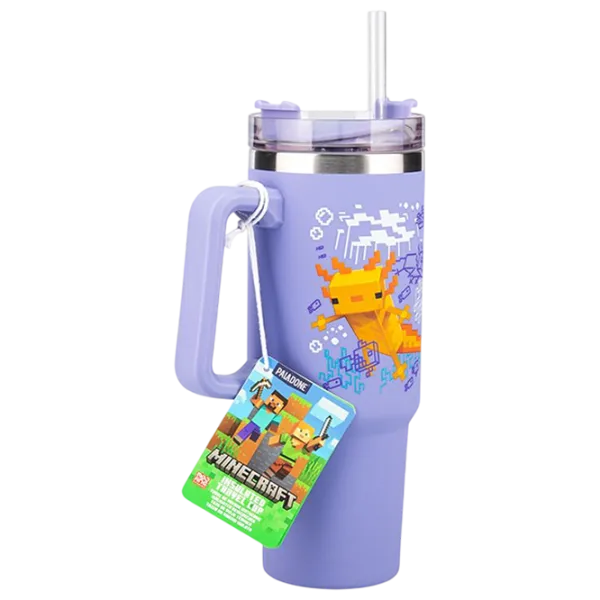Cană termo Paladone Minecraft Insulated Cup and Straw 900 ml photo 1