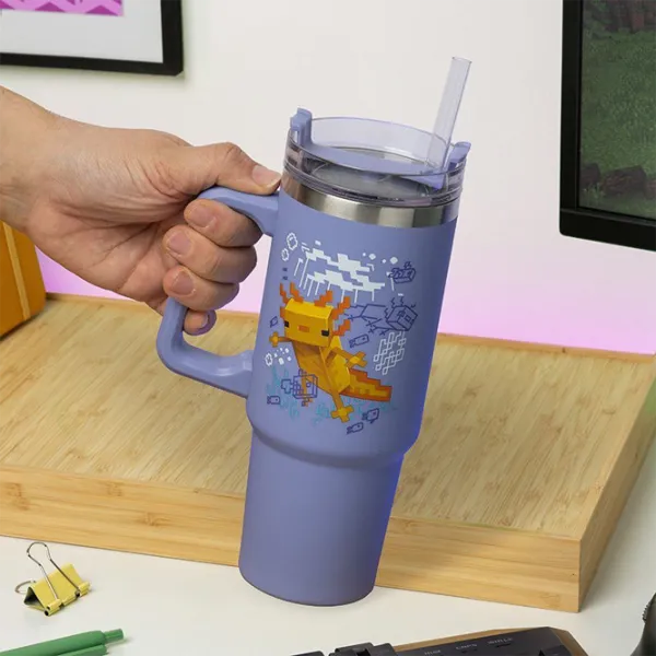 Cană termo Paladone Minecraft Insulated Cup and Straw 900 ml photo 5