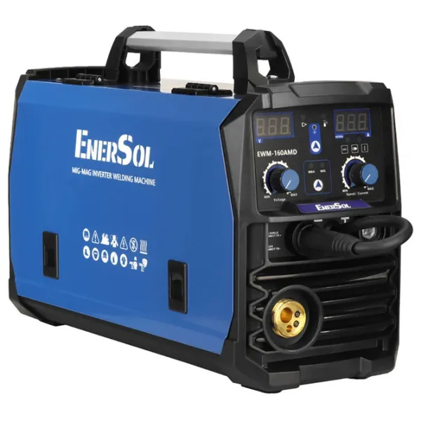 Aparat de sudat Enersol EWM-160AMDS-SP 230 V semiautomat (MIG/MAG), cu electrod (MMA), cu gaz inert (TIG) / Blue photo 1