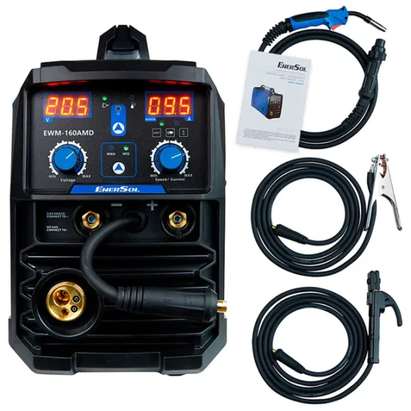 Aparat de sudat Enersol EWM-160AMDS-SP 230 V semiautomat (MIG/MAG), cu electrod (MMA), cu gaz inert (TIG) / Blue photo 2