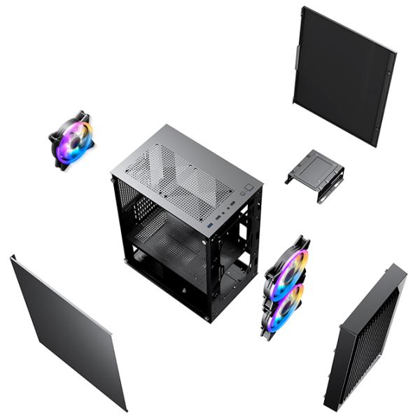 Carcasă 1STPLAYER BS-2 Mini Tower / Black photo 11