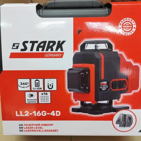 Лазерный нивелир Stark LL2-16G-4D Линейный / Аккумулятор photo 6