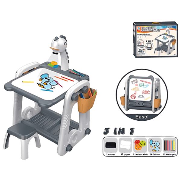 Set de creație Essa Toys Proiector Multifuncțional și Tablă de Desen YM2210 3+ / Multicolor Gray photo 1