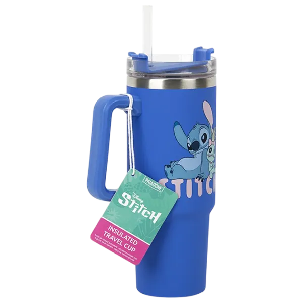 Термокружка Paladone Disney Stitch Blue Insulated Cup and Straw 900 мл photo 1