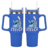 Cană termo Paladone Disney Stitch Blue Insulated Cup and Straw 900 ml photo 2