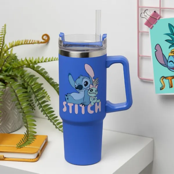 Термокружка Paladone Disney Stitch Blue Insulated Cup and Straw 900 мл photo 4