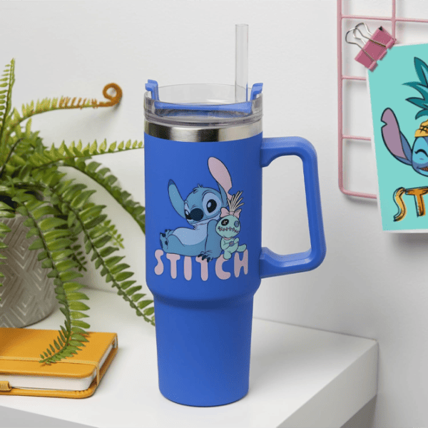 Термокружка Paladone Disney Stitch Blue Insulated Cup and Straw 900 мл photo 4