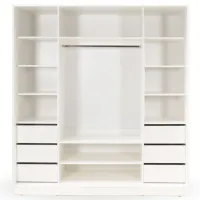 Шкаф Andrani PETRA 200 x 60см x 220 / ДСП / Белый photo 2