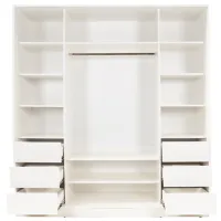 Шкаф Andrani PETRA 200 x 60см x 220 / ДСП / Белый photo 3