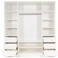 Шкаф Andrani PETRA 200 x 60см x 220 / ДСП / Белый photo 2
