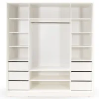 Шкаф Andrani PETRA 200 x 60см x 220 / ДСП / Белый photo 5