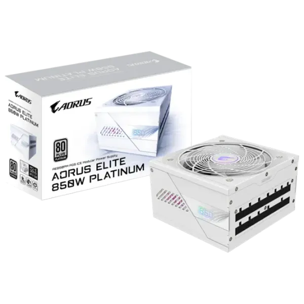 Sursă de alimentare Gigabyte AORUS ELITE GP-AE850PM PG5 ICE 80+ Platinum / 850 W photo 2
