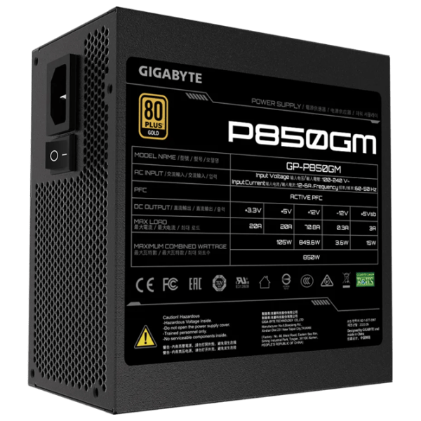 Sursă de alimentare Gigabyte GP-P850GM 80+ Gold / 850 W photo 6
