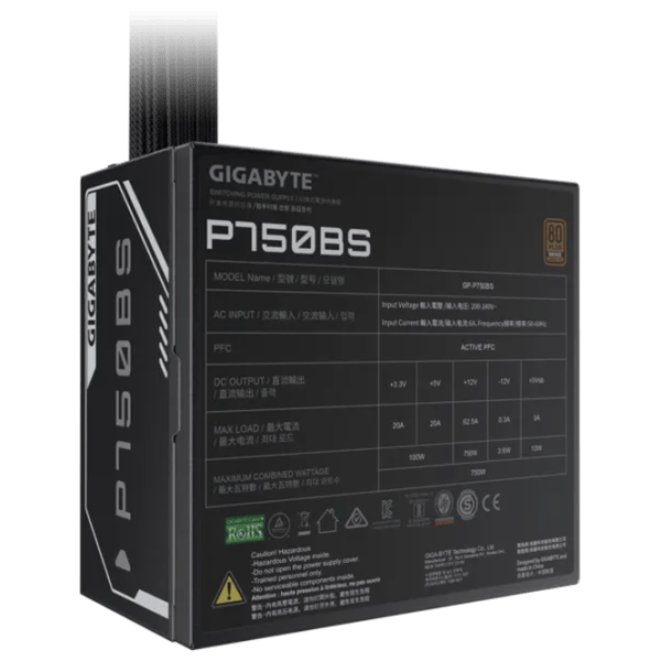 Sursă de alimentare Gigabyte GP-P750BS 80+ Bronze / 750 W photo 2