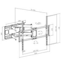 Кронштейн ТВ Gembird WM-120ST-01 VESA 900 x 600 мм photo 6