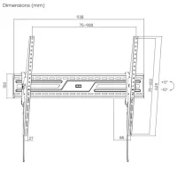 Suport TV Gembird WM-100T-01 VESA 900 x 600 mm photo 10