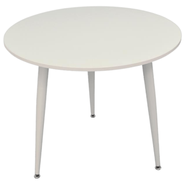 Set masă și scaune Evelin DT 404-5Wh + 3 YTC-064Wh Rotundă / PAL / White photo 2