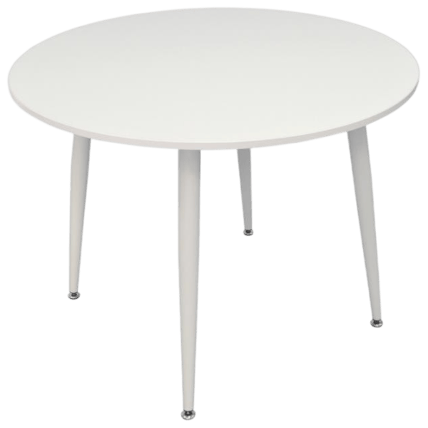 Set masă și scaune Evelin DT 402-5Wh + 4 YTC-080Wh Rotundă / PAL / White photo 2