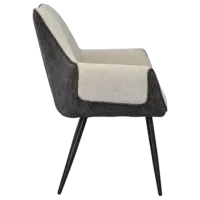 Обеденные стол со стульями Evelin DT 405-6B + 4 QT-227B UF885-13 Прямоугольная / ДСП / Светло Серый photo 5