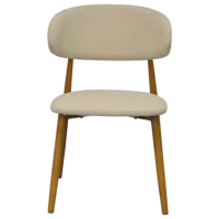 Обеденные стол со стульями Evelin DT 402-1Wo + 4 QT-284Wo UF885-02 Круглая / ДСП / Light Beige photo 2