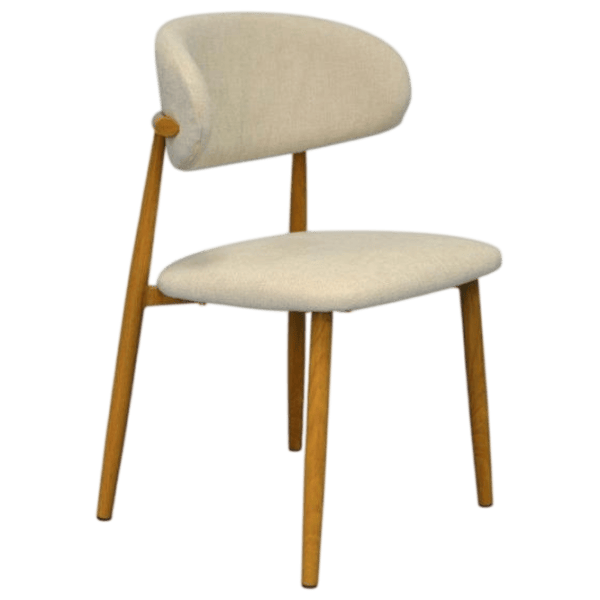 Set masă și scaune Evelin DT 402-1Wo + 4 QT-284Wo UF885-02 Rotundă / PAL / Light Beige photo 5