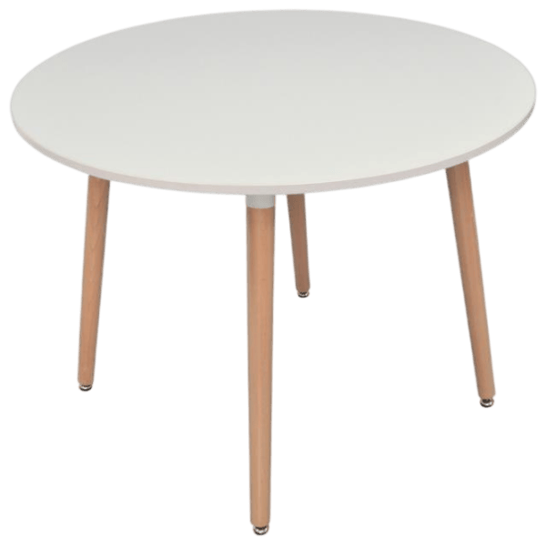 Set masă și scaune Evelin DT 402-1Wo + 4 QT-284Wo UF885-02 Rotundă / PAL / Light Beige photo 6