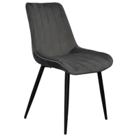 Обеденные стол со стульями Evelin DT 402-6B + 4 YTC-055B BLU-14 Круглая / ДСП / Тёмно-серый photo 5