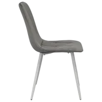 Обеденные стол со стульями Evelin DT 431-1R Wh + 4 YTC-080Wh BLU-13 Прямоугольная / ДСП / Светло Серый photo 5