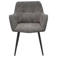 Обеденные стол со стульями Evelin DT 432-1R B + 4 YTC-090B UF885-15 Прямоугольная / ДСП / Dark Grey photo 2