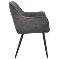 Обеденные стол со стульями Evelin DT 432-1R B + 4 YTC-090B UF885-15 Прямоугольная / ДСП / Dark Grey photo 4