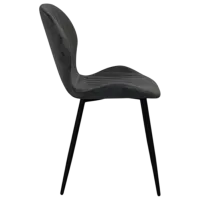 Обеденные стол со стульями Evelin DT 402-6B + 4 YTC-064B BLU-14 Круглая / ДСП / Тёмно-серый photo 4